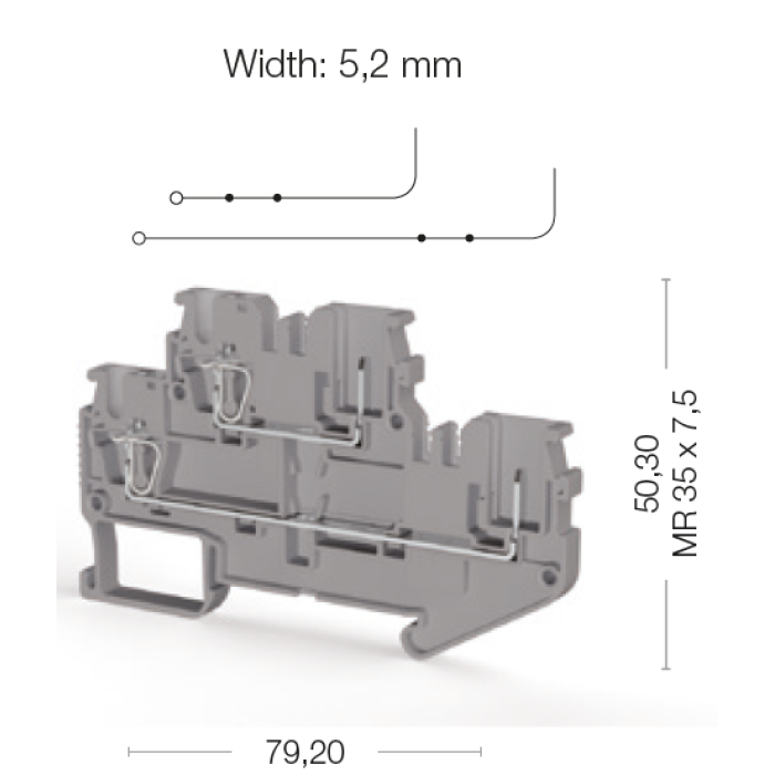 Клема Klemsan CTP Дворівнева 2.5 мм - 0.0.0.3.10169