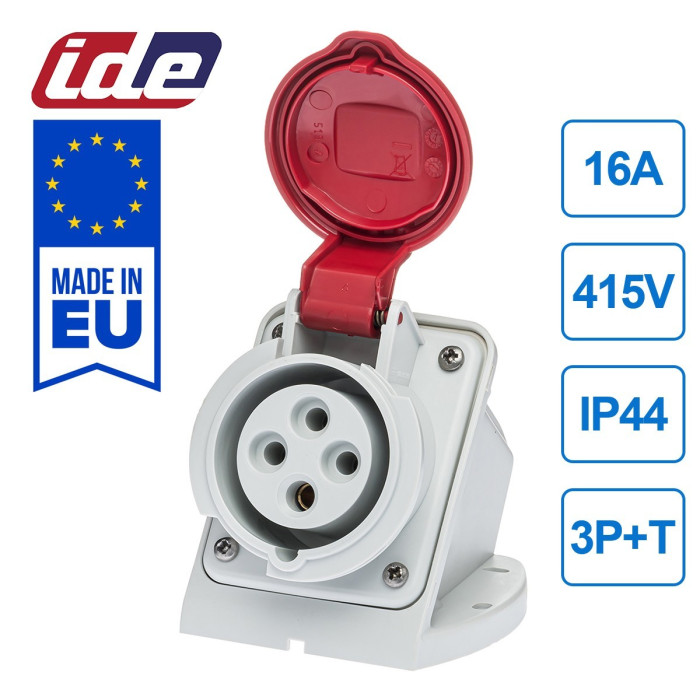 Розетка настінна IDE MUNDIAL 3P+E 16 А 380–415 В IP44 - 03322