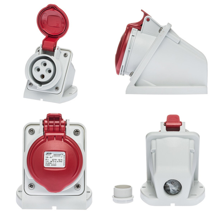 Розетка настінна IDE MUNDIAL 3P+E 16 А 380–415 В IP44 - 03322