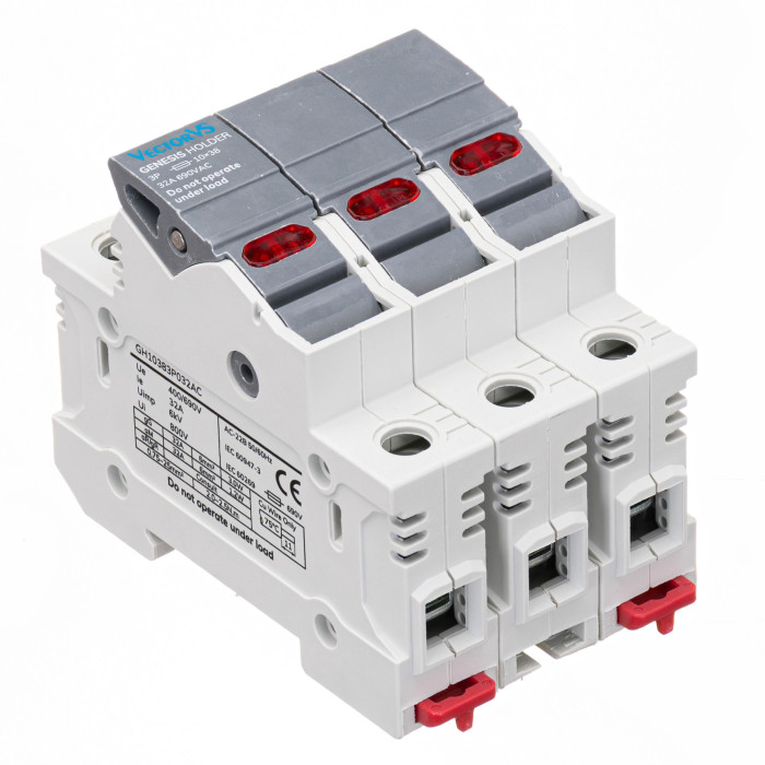 Тримач запобіжників з індикацією Vector VS GENESIS 3P 10x38 32A 690V AC