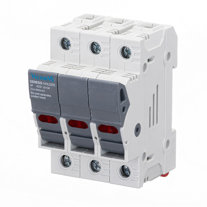 Тримач запобіжників з індикацією Vector VS GENESIS 3P 10x38 32A 690V AC