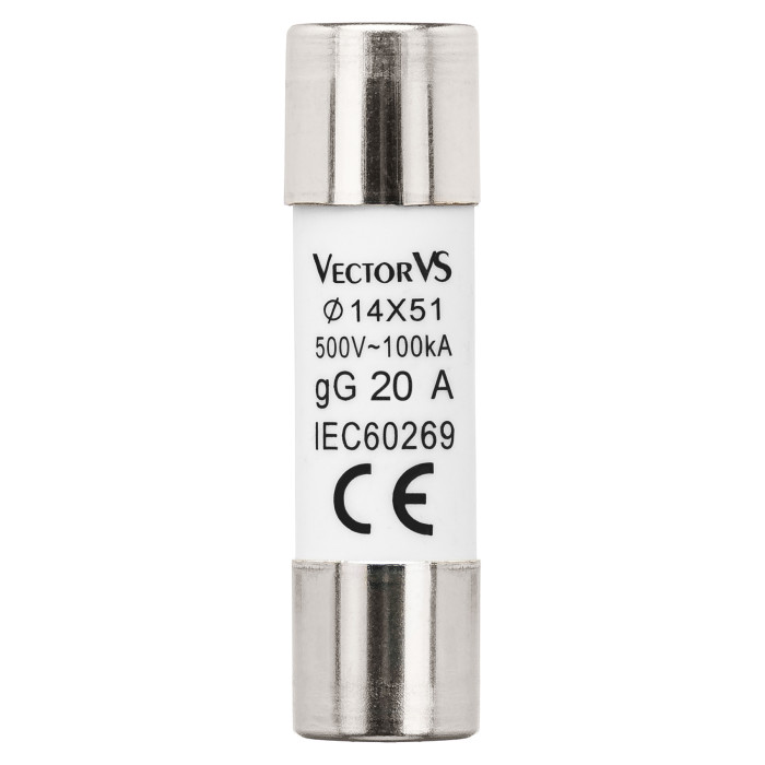 Запобіжник циліндричний Vector VS GENESIS 14x51 20A 500V AC
