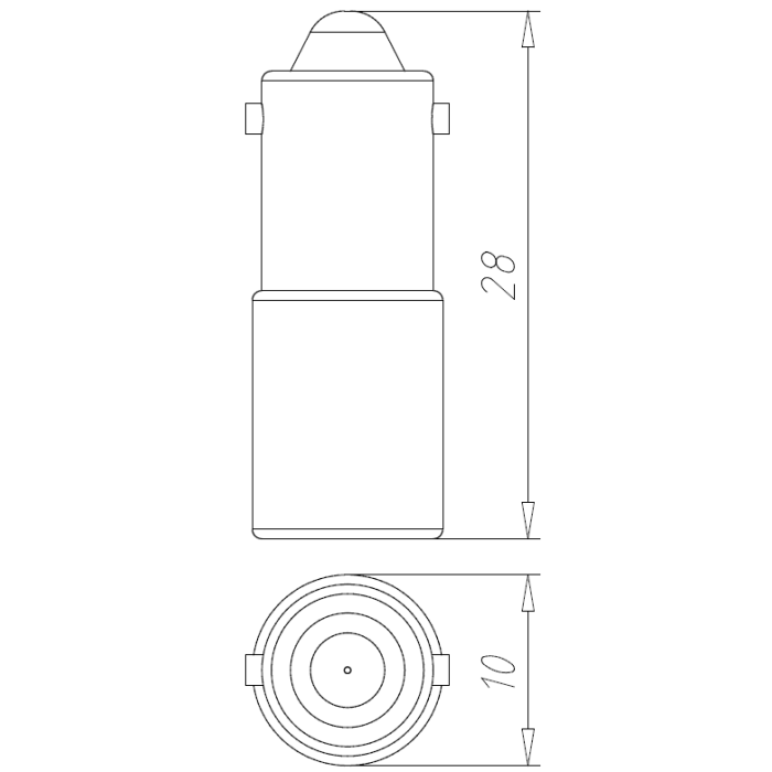 ECX 1906* Лампа неонова тип BA9S, 220В