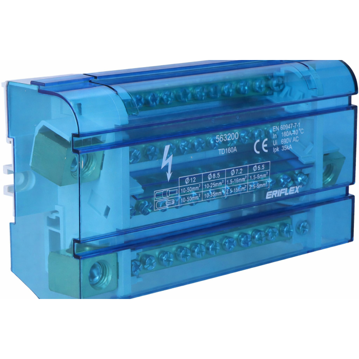 Чотириполюсна колодка nVent Eriflex TD 160A 11 виходів