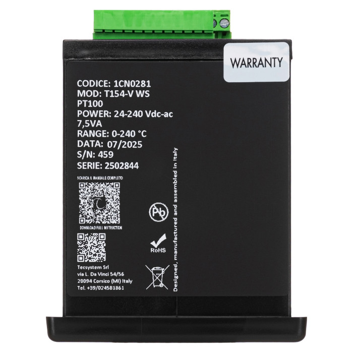 Т154-V WS Пристрій контролю температури трансформатора всіх потужностей з Wi-Fi (Сайт)