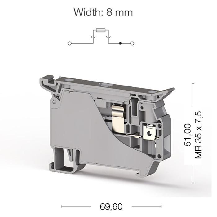 Клема Klemsan ASK Під запобіжник 4 мм - 0.0.0.3.53409