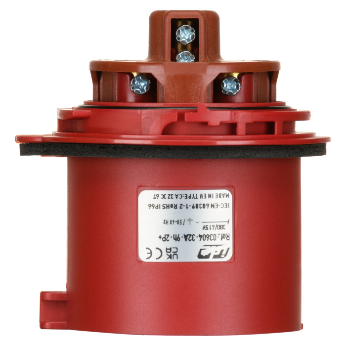 Вилка кабельна IDE MUNDIAL 2P+E 32A 380–415V IP66-67