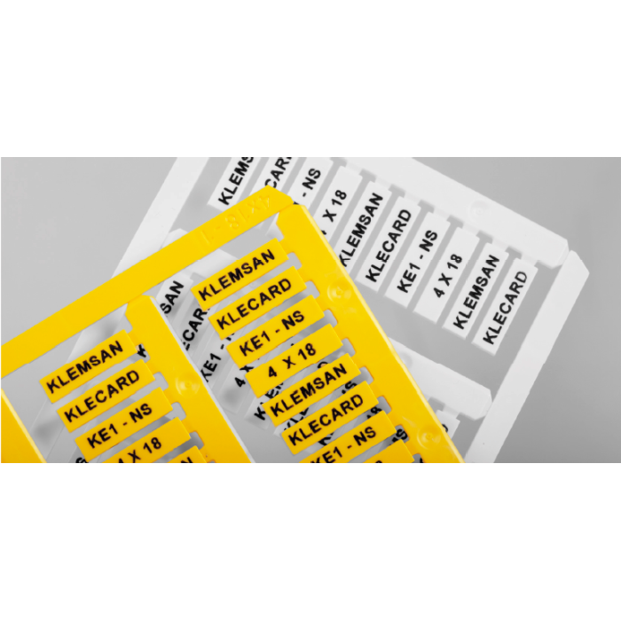 0.0.0.8.14903 Маркування на провід 0,5-1,5 мм² KE1-NS 4x18 Y (1 компл = 40 шт | пак = 28 компл)