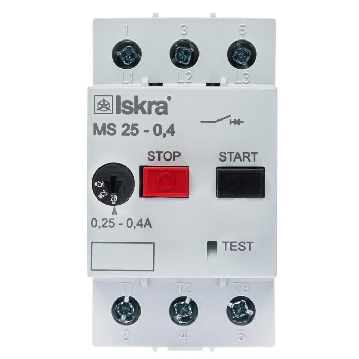Автомат захисту двигуна 25A серії MS25