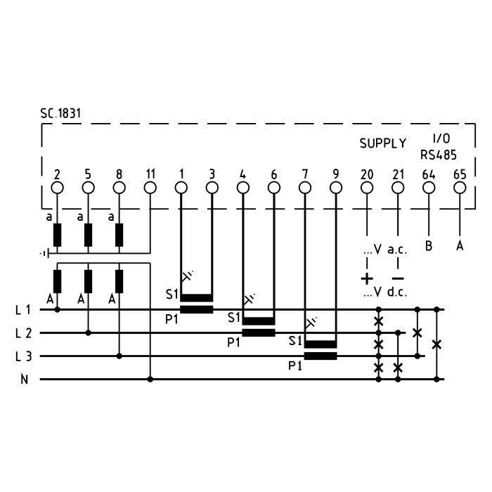 Аналізатор мережі модульний FRER MCU 1-5 A 100-400 В - MCUP0H005MCQ2