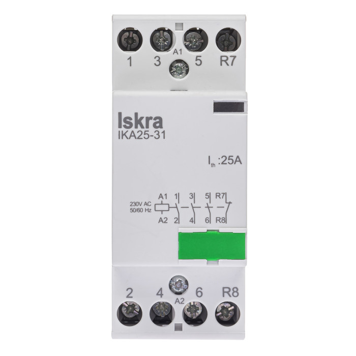 Модульний контактор ISKRA IKA 25A 230V AC 3NO+1NC