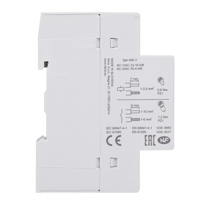 Модульний контактор ISKRA IKA 25A 230V AC 3NO+1NC