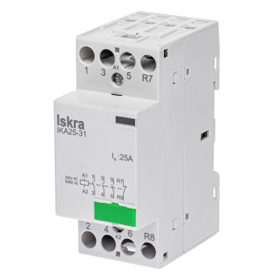 Модульний контактор ISKRA IKA 25A 230V AC 3NO+1NC