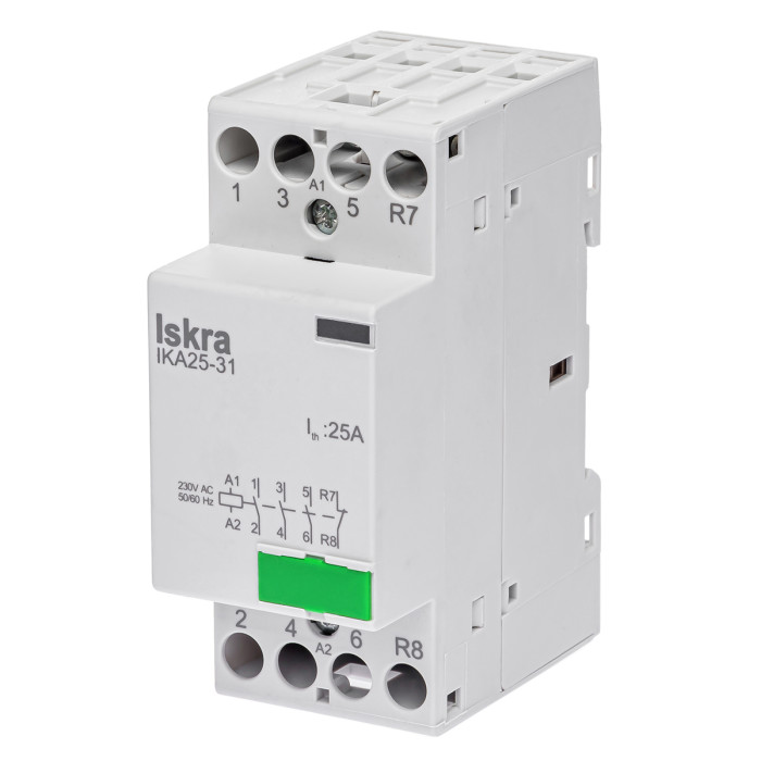 Модульний контактор ISKRA IKA 25A 230V AC 3NO+1NC
