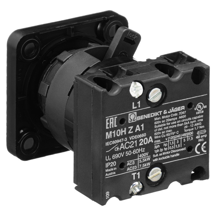 Кулачковий вимикач Benedict M10H 1P 20A