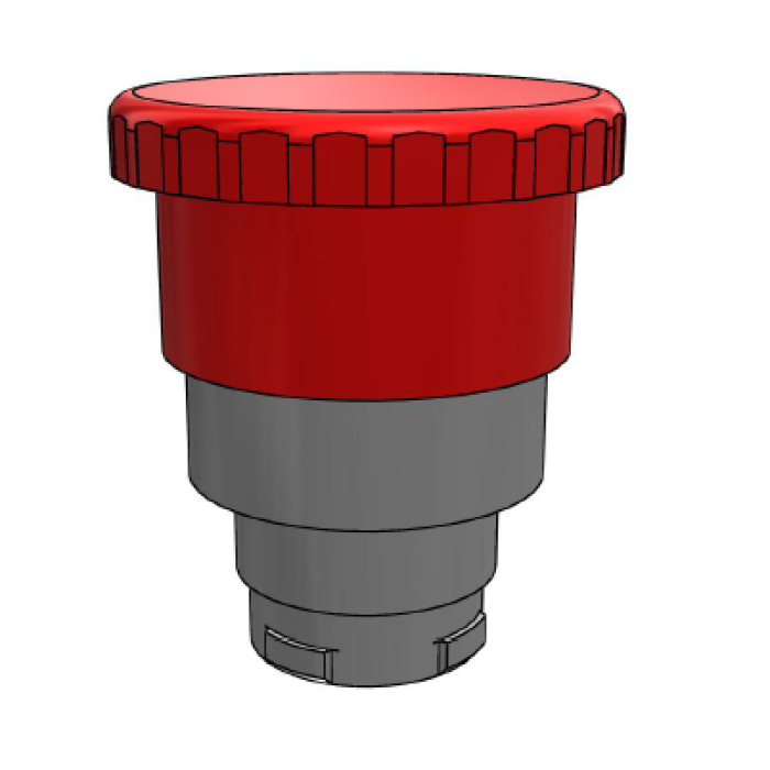 Грибоподібна кнопка 40 мм, червона COMEPI - ECX 1135