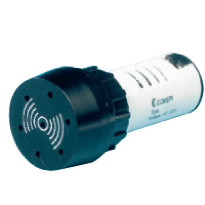 ECX 2070-220 Сигнальна лампа чорна + гудок 220В АC*