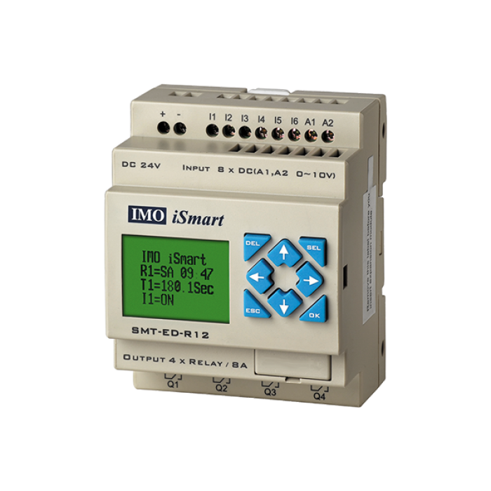 SMT-ED-R12-V3 Інтелектуальне реле iSmart V3, 8 входів/4 виходи, 24VDC, з дисплеем