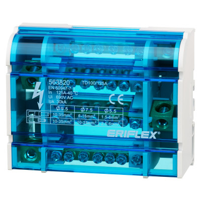 563820* Чотириполюсна колодка TD 100/125A 6 виходів