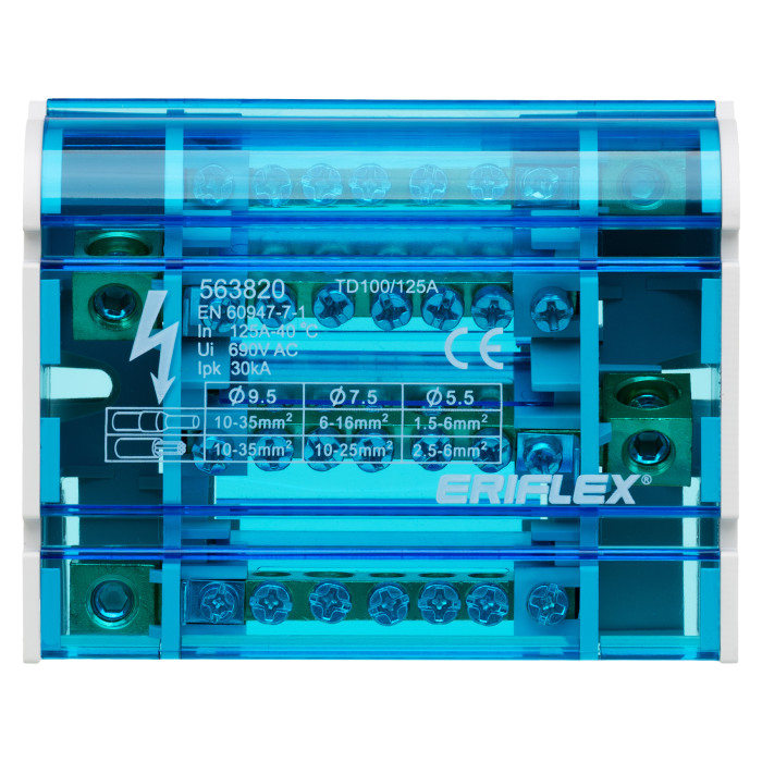 563820* Чотириполюсна колодка TD 100/125A 6 виходів