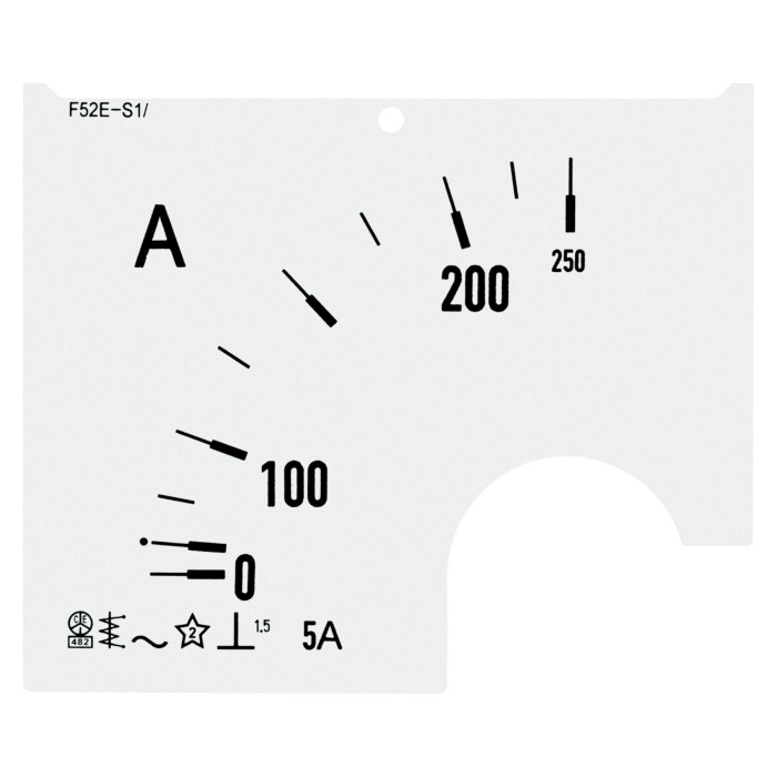 Шкала амперметра FRER ZF 250/5А В - ZF52EAX250X05