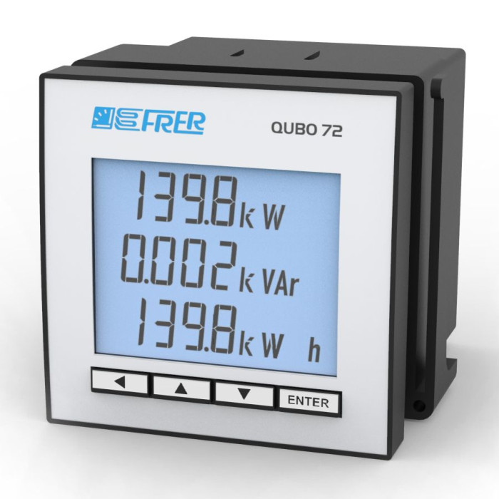 Аналізатор мережі FRER QUBO H, 1-5A, 400V AC RS485, живл. 20-60 Vac/dc, пульс