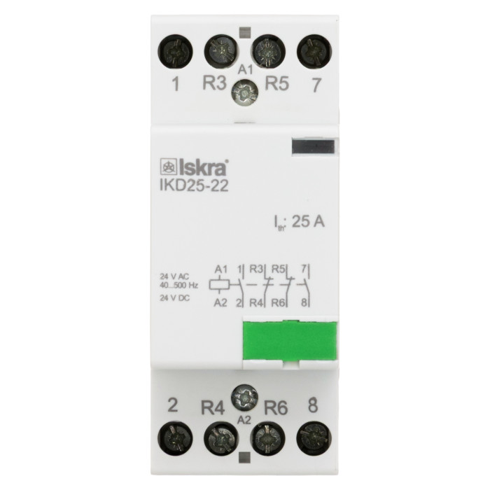 Модульний контактор ISKRA IKD 25A 24В AC/DC 2NO+2NC - 030046033000
