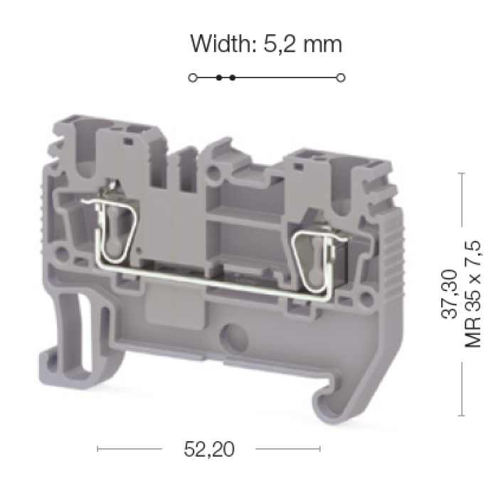 Клема Klemsan SRD Прохідна 2.5 мм - 0.0.0.3.11050