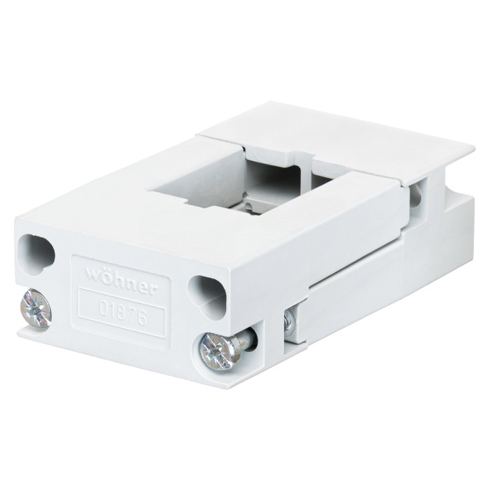 Шиноутримувач Woehner 1-полюсний для 2-Т шини, без торцевих кришек - 01876