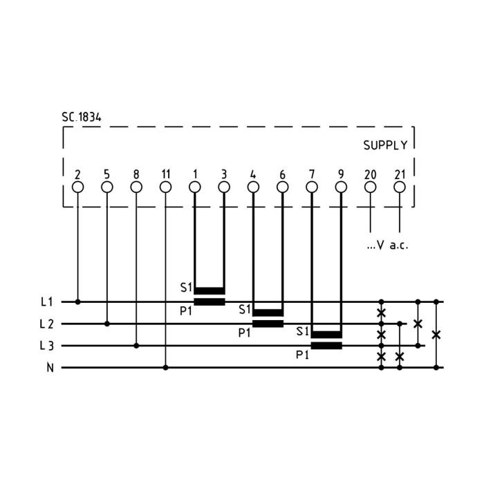 Аналізатор мережі модульний FRER NaNo 1-5 A RS485 100-400 В - Q52P3L005X4C2