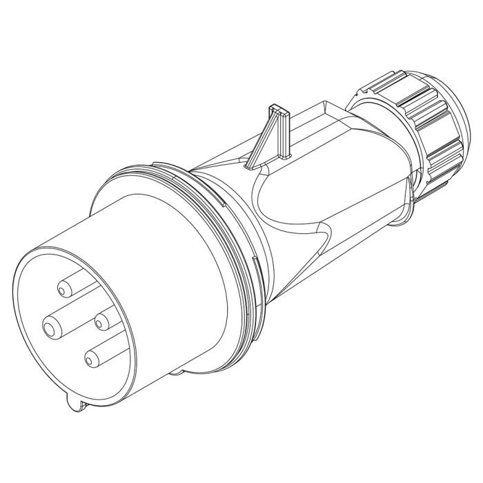 Вилка кабельна IDE MUNDIAL 3P+E 16A 380–415V IP44