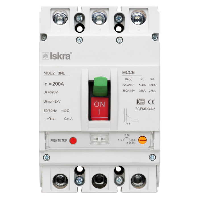 786103500000 MOD2 3NL 200A OLD Автоматичний вимикач з регульованим розчеплювачем 200А, 36кА