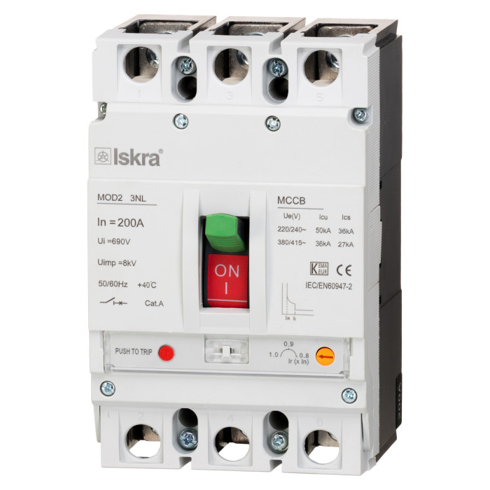786103500000 MOD2 3NL 200A OLD Автоматичний вимикач з регульованим розчеплювачем 200А, 36кА