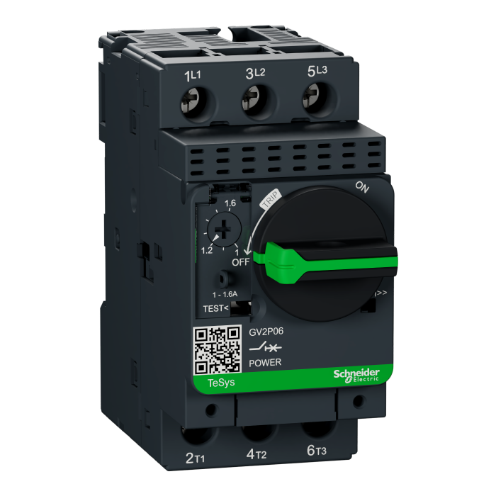 GV2P06 АВТ.ВИМИКАЧ З КОМБ.РОЗЧІП.1-1,6