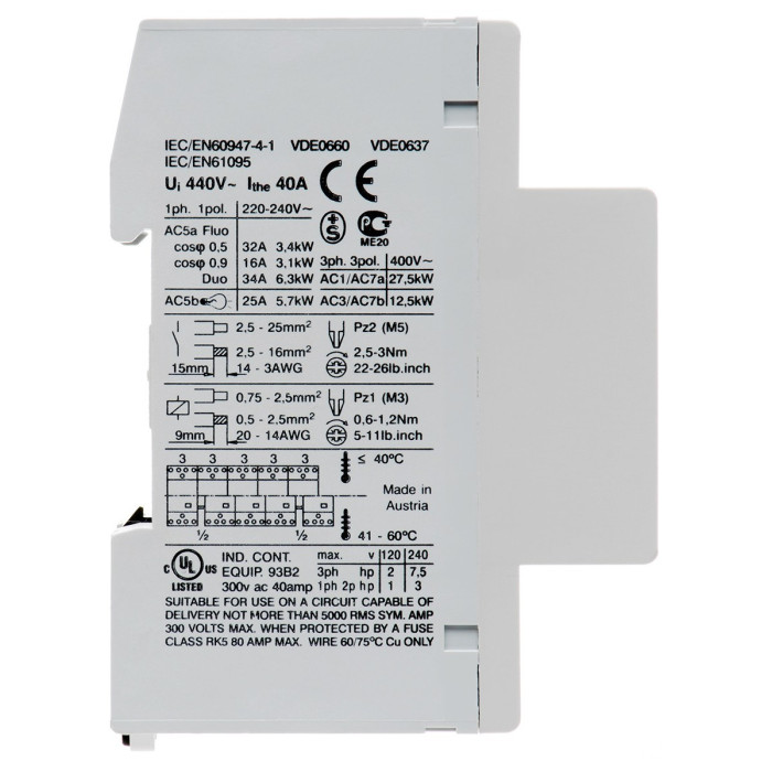 Модульний контактор Benedict R40 40A 24В AC - R40-40 24