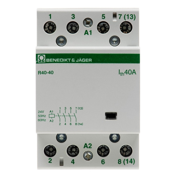 Модульний контактор Benedict R40 40A 24В AC - R40-40 24