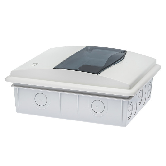 BM8PT/RR Корпус розподільчий внутр. прозоре вікно ORO,1x8 модуля 248x210x97, IP40, з шинами N і PE