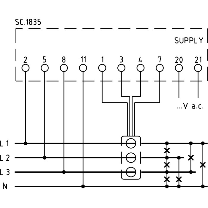 Аналізатор мережі модульний FRER NaNo 1-5 A 400 В - Q52D3L063X4C2
