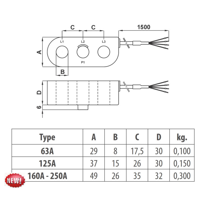 Аналізатор мережі модульний FRER NaNo 1-5 A 400 В - Q52D3L063X4C2