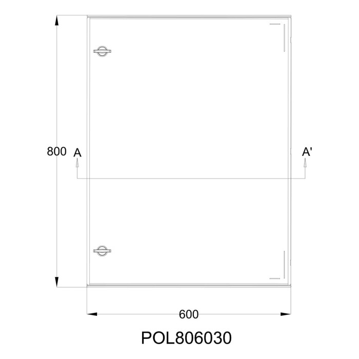 Навісна шафа IDE POL 600x800x300 IP66 - POL806030