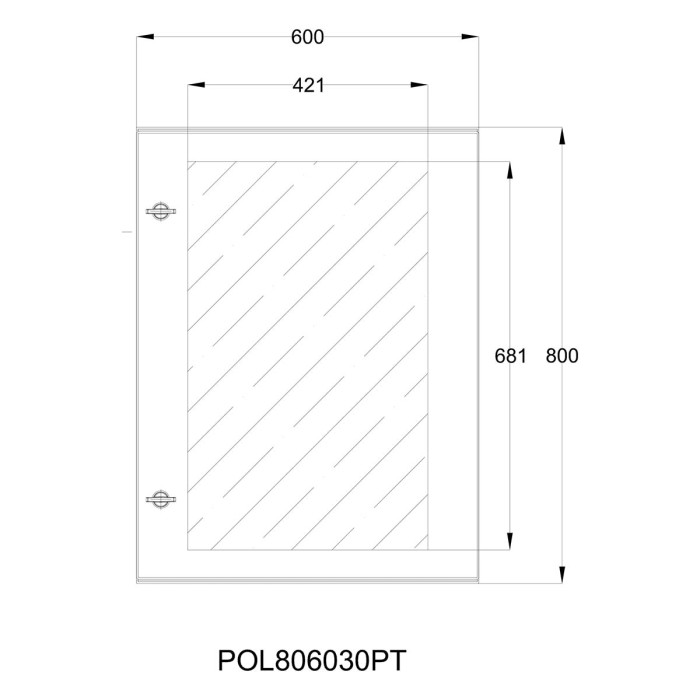 Навісна шафа IDE POL 600x800x300 IP66 - POL806030