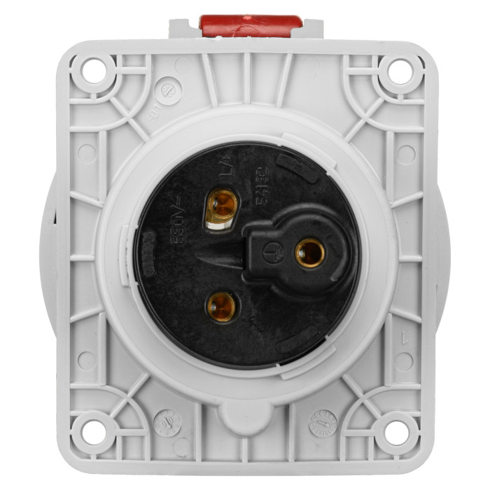 Розетка вбудована похила IDE MUNDIAL 2P+E 32A 380–415V IP66-67
