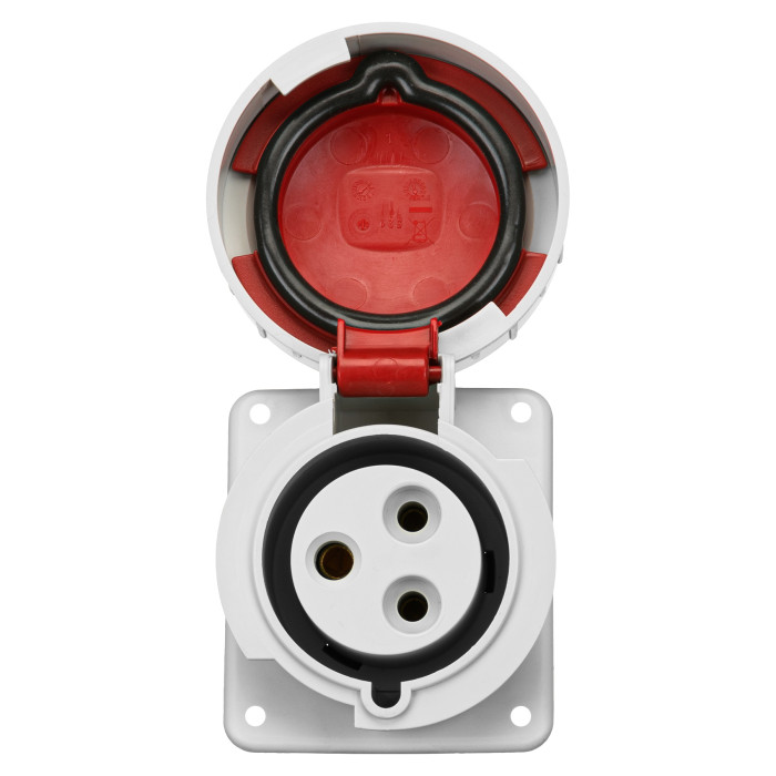 Розетка вбудована похила IDE MUNDIAL 2P+E 32A 380–415V IP66-67