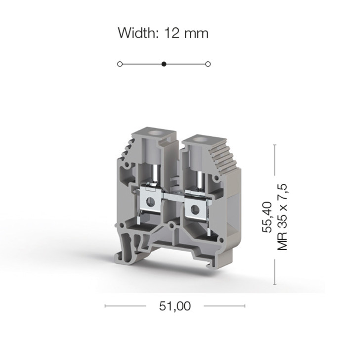 Клема Klemsan AVK Прохідна 16 мм - 0.0.0.3.04160