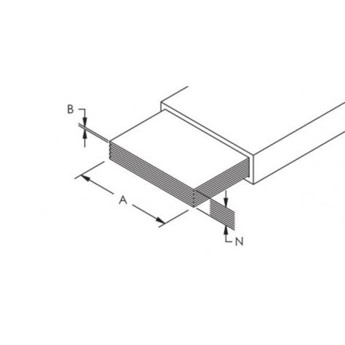 Гнучка мідна шина в ізоляції Vector VS WAVE PLUS 8x40x1, 1040A, L2000mm