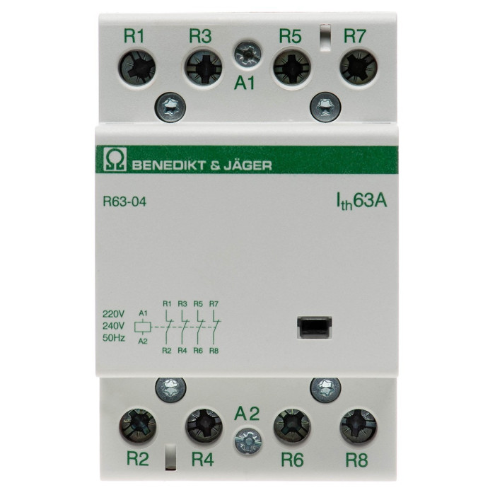 Модульний контактор Benedict R63 63A 220-240 - R63-04 230