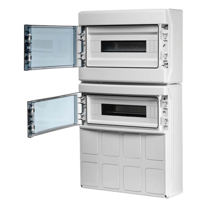 CSN36PT/RR Настінний корпус для сил. розеток STAR 2х18 MOD 728x418x147мм, IP65 з шинами N+PE