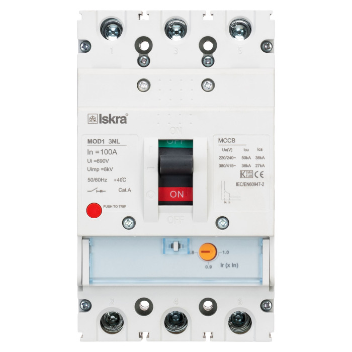 Автоматичний вимикач ISKRA MOD1 3P 100A 36 кА - 786104000000