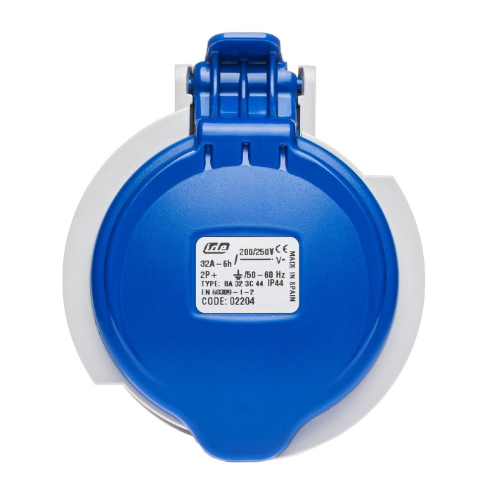 Розетка кабельна IDE MUNDIAL 2P+E 32 А 200–250 В IP44 - 02204