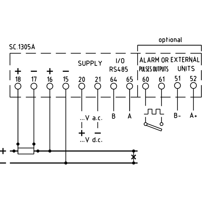Аналізатор мережі модульний FRER NaNo 1-5 A RS485 - Q52C3LX60M24L